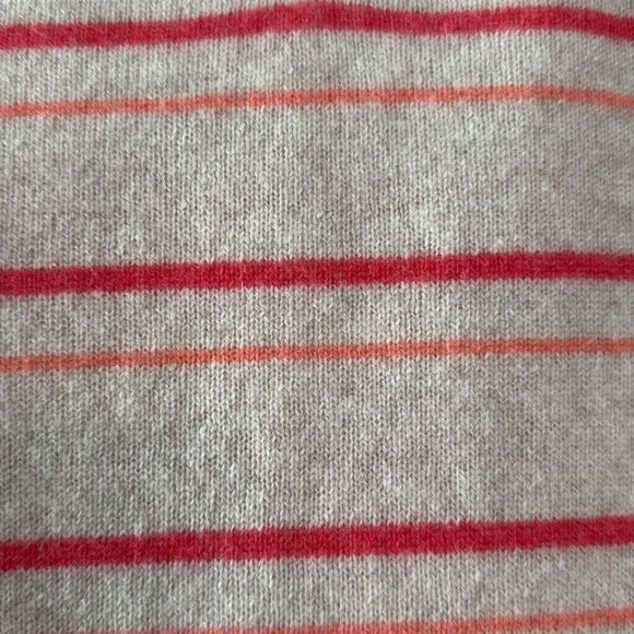 CHARTER CLUB 100% CASHMERE BEIGE TAN OATMEAL CAMEL CORAL V-NECK SWEATER MEDIUM - Picture 3 of 11